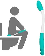 AIMALL Bottom Bum Wiper Toilet Incontinence Aid Obese Elderly Disability Mobility - Durable Plastic, Easy Operation Toilet Incontinence Helper, 16.14 Inch