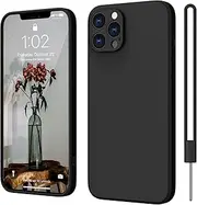 ElestBela iPhone 12 Pro Case, iPhone 12 Pro Ultra Thin Slim with Microfibre, Scratch-Resistant All-Round Protection Case Protective Case for iPhone 12 Pro Black