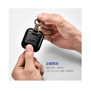 ICARER Apple AirPods 復古金屬環扣真皮保護套(無線版) 現貨 廠商直送