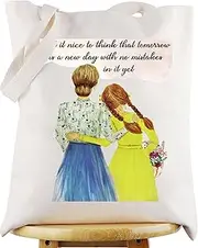 [WZMPA] Anne Shirley Tote Bag Mary Book Quote Inspired Gift Tomorrow Is A New Day With No Mistakes Novel Shoulder Bag