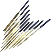 10Pcs Mini Files Titanium Diamond Coating Needle Flat File Set Metal Working Craft Tools