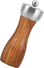 BRIGHTFUFU Wooden Manual Pepper Grinder Ceramic Core Stainless Steel Salt Pepper Hand Crank Grinder for Kitchen