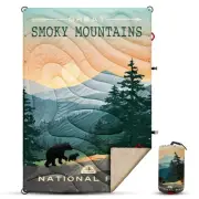 Sherpa Puffy Outdoor Camping Blanket for Traveling, Picnics, Beach, Concert, ...