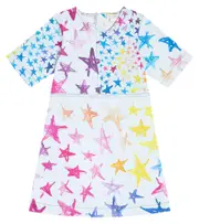 [Stella McCartney Kids] Stella McCartney Kids Printed denim dress Y 2 multicoloured