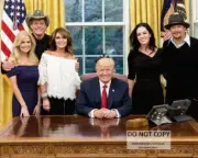 PRESIDENT DONALD TRUMP w/ SARAH PALIN, TED NUGENT & KID ROCK 8X10 PHOTO (AA-667)