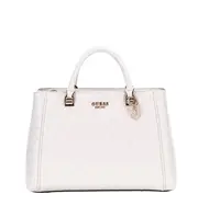 GUESS White Yarmilla Luxury Satchel Bag