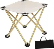 Toddmomy Collapsible Folding Stool with Carry Bag Portable Lightweight Camp Chair for Outdoor Activities Heavy Duty Construction for Picnics Camping and Backpacking