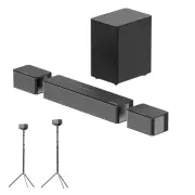 ULTIMEA Poseidon D50 5.1CH Soundbar with Steady 300 Stands 6 High-Performance Speakers Surround Sound BassMax Home Theat