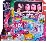 Hatchimals CollEGGtibles, Transforming Rainbow-cation Camper Toy Car with 6 Excl