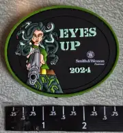 Smith and Wesson "Eyes Up" PVC Rubber Hook Loop Back Morale Patch Shot Show