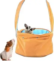 Hamster Travel Carrier - Portable Guinea Pig Carrier Bag, Suitable for Sugar Gliders & Small Pets, Comfortable & Washable, Perfect for Vet Visits & Outdoor Adventures, Adjustable Strap, Good