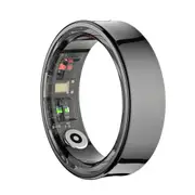 Smart Ring With Heart Rate Blood Oxygen Sleep Monitoring & Sports Modes Size 10 Black Activity Trackers