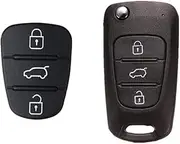 AutoE 2x 3 Button Remote Key Fob Case Rubber Pad For Hyundai I10 I20 I30 Flip Key Key Shell Case for Car