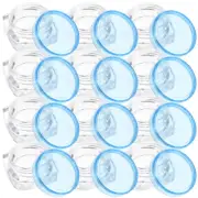 12 Pcs Square Bottom Cream Box Sample Containers with Lids Plastic Travel