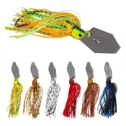 6 Pieces Fishing Lures,Baits Spinner Swim Flipping Bladed Jigs ,Chatter2666