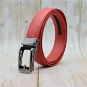 Automatic Leather Belt Men Genuine Leather Male Belts Alloy Buckle Designer Belts Black/white/blue/red/coffee 3.1CM Width Strap Type B red 120cm
