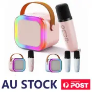 Mini Karaoke Machine Portable Bluetooth-Speaker Wireless Microphones Kids Gift