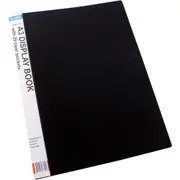 Bantex Display Book Portrait 20 Pocket Sleeves A3 Black