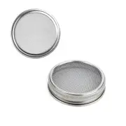 2PCS Stainless Steel Sprouting Lids for Wide Mouth Mason Jars for Kitchen