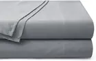 2 Pack Full Flat Bed Sheets Only - 1800 Thread Count Microfiber Silver