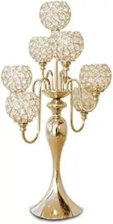 [TOOSII] Candle Holders Creative European Retro Home Wedding Props 7-Head Crystal Candle Holder (Size : A)