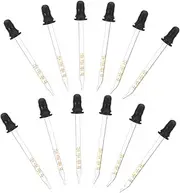 BESTYASH 1 Set Graduated Glass Pipette Droppers Essential Oil Dropper with Straight and Bent Tips for Accurate Liquid Measurement