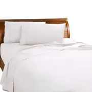 White Percale Fitted Sheet Set