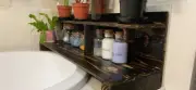 Over bath shelf