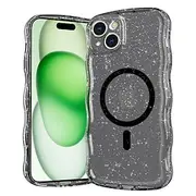 Phone Case For Apple AirTag iPhone 16 Pro Max Plus iPhone 15 Pro Max Plus Back Cover Magnetic Adsorption Transparent Magnetic Support Wireless Charging TPU