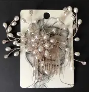 Lovisa rhinestone and pearls hair comb wedding bridal jewelry