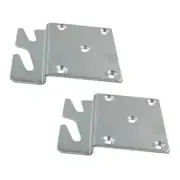 2 Pcs Universal Wood Bed Headboard Brackets Silvery Adjustable Bed Rail Hook ...