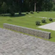 vidaXL Gabion Wall with Covers Galvanised Steel 600x30x50 cm