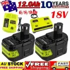18V 12.0Ah 6.0Ah Lithium Battery For Ryobi P108 P102 P104 P105 P107 RB18L26 AU