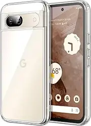 [JETech] Case for Google Pixel 8a 6.1-Inch 2024, Non-Yellowing Shockproof Bumper Protective Phone Cover, Anti-Scratch Hard PC Back (Clear)