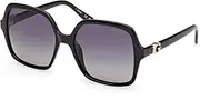 [GUESS] GU00190 01D Shiny Black 57/17/140 Women's Sunglasses, 01d Shiny Black, 57/17/140