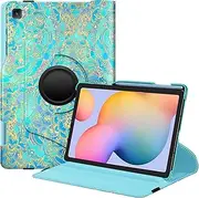 [FINTIE] Rotating Case for Samsung Galaxy Tab S6 Lite 10.4 Inch 2024/2022/2020 with S Pen Holder, 360 Degree Swivel Stand Cover Auto Sleep/Wake, Shades of Blue