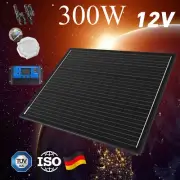 12V 300W Fixed Solar Panel Kit Mono Home Caravan Camping Charging 30A Controller