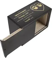 LIGHTAOTAO Wooden Pet Urn for Ashes Durable Memorial Casket for Dogs Cats Elegant Wooden Box with Photo Frame for Remembrance of Your Beloved Pets