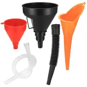 3 Pcs Automotive Funnels Set, Wide Mouth Fuel Funnels, Plastic Long Neck Oil Fun