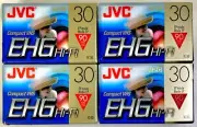 JVC Compact VHS-C EHG,Hi-Fi Camcorder Cass. Tape (4) TC-30 Sealed,New,Free Ship