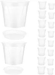NULYLU 24pcs Clear Nursery Pots with Drainage Holes Trays Versatile Plant Starter Pots for Orchid Succulent Growth for Optimal Plant Care and Transplanting