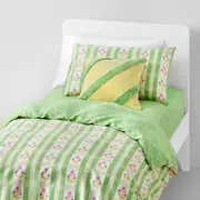 Sheridan Pippa Kids Quilt Cover And Sheet Bedding Set in Lime Size: Single Cotton