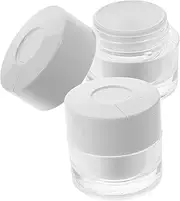 DRESSOOS Overnight Oats Cream Travel Containers 2pcs Empty Makeup Jars Spatulas Lids