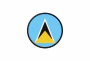 Patch badge print iron on glue flag roundel circle saint st lucia