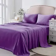 Queen Bed Sheet Set 2000TC Bedding Sheets and Pillowcases, Purple