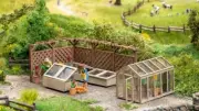 NOCH 66805 - H0 Laser-Cut Decode Set " IN The Garden " - New
