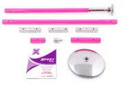 X Pole X-PERT Pro 45mm PX Spinning Static Dance Exercise Powder Coated Pink New