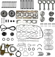 Engine Head Gasket Set Bolts Timing Belt Kit VVT Sprocket Bearing Intake & Exhaust Valve Connecting Rod Piston Kit Fit for Chevrolet Cruze Sonic 2012-2018 1.8L HS26516PT TCK338