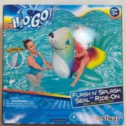 Bestway H20 Go! Flash N' Splash Seal Ride-On Inflat. Pool Float 62 inx45in(BH12)