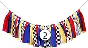 Mcqueen 2nd Birthday Party Supplies - Race Car Banner for Photo Booth Props, Backdrop Cake Smash - Best Decorations for Baby Kids